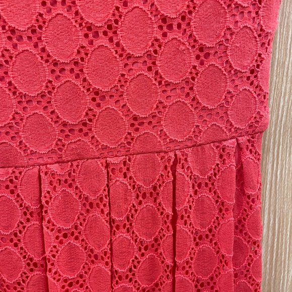 Ronni Nicole Pink Eyelet Dress Size 10 NWT - Picture 3 of 5